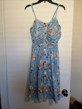 princess polly baby blue dress Light Blue Maxi Dress - Blue Column Maxi Dress - Notched Dress main image 0